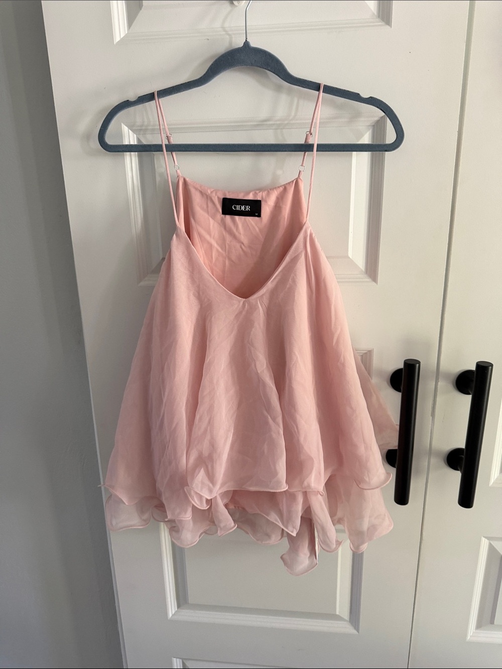 Cider Light Pink Flowing Spaghetti-Strap Camisole